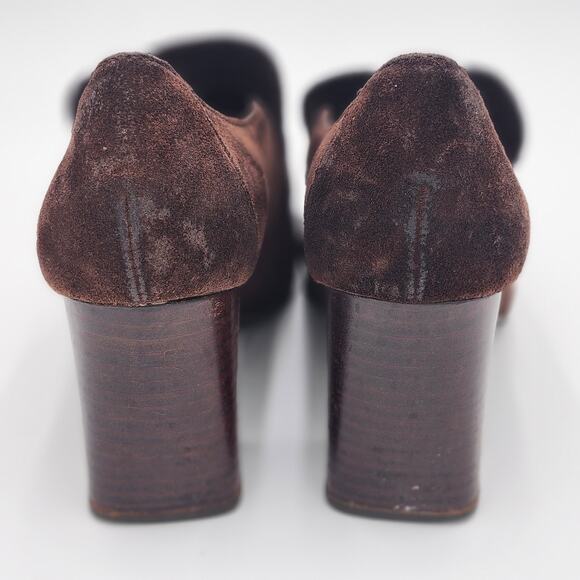 Born Tyndall Penny Loafer Womens Suede Heel Brown Size 7.5 S0042 - Picture 5 of 8